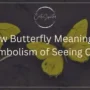 Yellow butterfly meaning